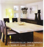 Comedor 8 sillas Onix Iluminado COM.07
