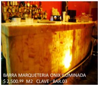 Barra Marquetería Onix iluminada BAR.03